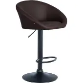 CLP Barhocker Davie Kunstleder höhenverstellbar und drehbar | Farbe braun Material Gestell Metall matt schwarz