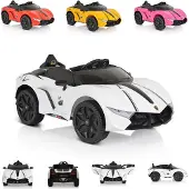 Moni Kinder Elektroauto Cordoba, MP3-Anschluss, Fernbedienung, Gurt, Bluetooth weiß