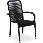 LC Garden Gartenstuhl Ramano schwarz Stapelstuhl Klappstuhl
