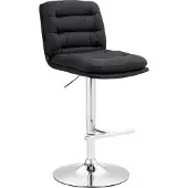 CLP Barhocker Damar Stoff höhenverstellbar und drehbar schwarz Gestell Farbe chrom