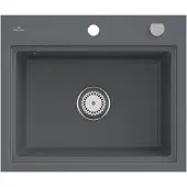 Villeroy & Boch Keramikspüle 33662Fi4, Subway Style 60 S Flat Flächenbündige Spüle - inkl.