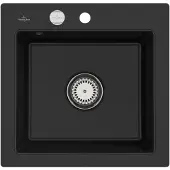 Villeroy & Boch Keramikspüle 33152FJ0, Subway 50 S flat Flächenbündige Spüle - inkl.