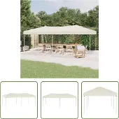 The Living Store Partyzelt Faltbar Creme 3x6 m