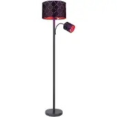 Globo RGB LED Stehleuchte, Flexo Leselampe, schwarz gold, H 162 cm