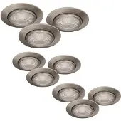 Malmbergs 9er Set LED Einbaustrahler Silber – dimmbar – schwenkbar – IP44 – ultra flach – MD-13
