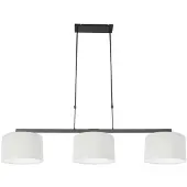 Steinhauer Hängeleuchte, 3-Flammig, schwarz, weiß, L 120 cm