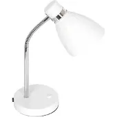 Steinhauer Tischleuchte, Metall, weiß, Spot beweglich, H 33 cm