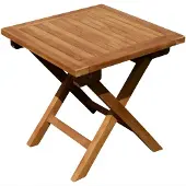 AK AS-S TEAK Klapptisch Holztisch Gartentisch Garten Tisch Beistelltisch 45x45cm Holz JAV-PICNIC