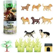 Woopie Figuren-Set: 16 kleine Hunde.