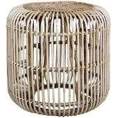 Chic Antique LOUNGE TISCH Rattan Rund 50 cm