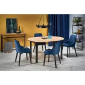 Designimpex Design Esstisch rund HA-400 ausziehbar Tisch Esstisch 102 - 142cm