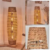 Hofstein Argenta Stehlampe mit Schirm aus Bast im skandinavischen Design