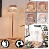 Hofstein Cosenza Tischlampe dimmbar aus Metall/Kunststoff in Rosa/Klar