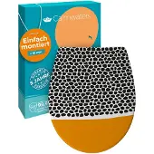 Calmwaters WC Sitz Motiv Animal Print einfache Montage, Toilettendeckel bis 250 kg, EU, antibakterieller Duroplast, Absenkautomatik, 2 Montage Optionen, abnehmbar, Klobrille, oval