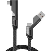 4smarts USB-C Kabel ComboCord Flat Right Angle 240W. 1.5m