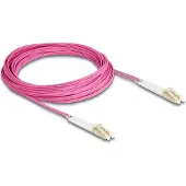 DeLOCK LWL Kabel LC Duplex zu LC Duplex Multimode OM4 winkelbar 10 m, 10 m, OM4, LC, LC