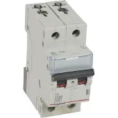 Legrand 403739 TX3 Leitungsschutzschalter D-Charakteristik, 20A, 2-polig, 6kA, 400VAC, 2TE