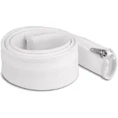 DeLOCK Geflechtschlauch mit Reißverschluss hitzebeständig 1 m x 50 mm weiß, Weiß, Polyester, 1 Stück(e)