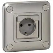 Legrand 077836 Steckdose (SK) Berührungsschutz Soliroc IP20 IK10 grau