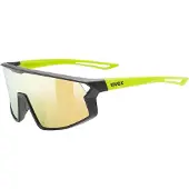 Uvex Sports S533076 skyryse jr. Kinder-Sonnenbrille Vollrand Monoscheibe Kunststoff-Gestell, schwarz
