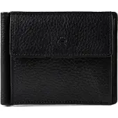 Esquire Leder Geldklammer Kartenetui Texas RFID Dollarclip Black schwarz