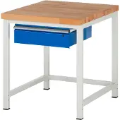 RAU Werkbank höhenverstellbar 8001A1, B750xT900xH840-1040mm, 1x Schublade-TA