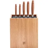 Zwilling - VIER STERNE Wood Knife Block Set - Brown