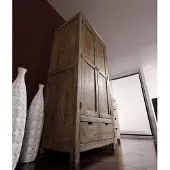 MASSIVMOEBEL24.DE MASSIVMOEBEL24 Schrank Sheesham 96x60x200 grau geölt NATURE GREY #99