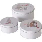 Boltze Dosen zur Aufbewahrung FIETE, Ø 14-20 cm, 3er-Set