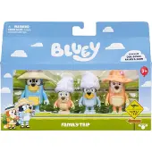 Bluey Set 4 Figuren - Familienausflug