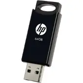 HP PNY v212w, 64 GB, USB Typ-A, 2.0, 14 MB/s, Dia, Schwarz