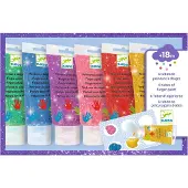Djeco - 6 Farben - Glitzer - - One Size - Farbe
