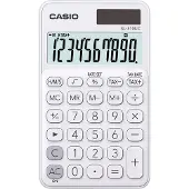 Adlibris SL-310UC-WE, Tasche, Einfacher Taschenrechner, 10 Ziffern, 1 Zeilen, Batterie/Solar, Weiß