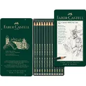 Faber-Castell - Castell 9000 Bleistift, Art Set, 12er Metalletui (119065)