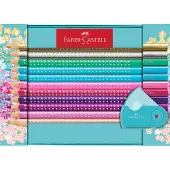 Faber-Castell - Sparkle Buntstifte Geschenkset, Metalletui türkis, 21-teilig (201641)