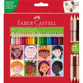 Faber-Castell - Triangular pencils 24 pcs + 3 skintones (511515)