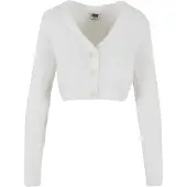 Urban Classics Cardigan "Damen Ladies Cropped Feather Cardigan" 1 Stk.