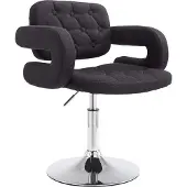 CLP Lounger Dublin Stoff mit Armlehne schwarz