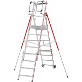 Hymer Plattformleiter Protect+ mit Teleskopausleger und Sicherheitstüren 5-8 Sprossen