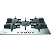 Ariston Hotpoint FTGHL 751 D/IX/HA, Edelstahl, Integriert, 75 cm, Gaskochfeld, Edelstahl, 5 Zone(n)