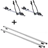 VDP 2x Fahrradträger SAGITTAR + Dachträger RAPID kompatibel mit Chevrolet Captiva (5Türer) 06-11