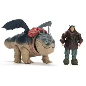 Disney DreamWorks Dragons Drachenzähmen leicht gemacht - Wikinger & Drachen Actionfiguren-Set, Fleischklops & Fischbein, 4 Jahr(e), Mehrfarbig