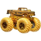 Hot Wheels Monster Trucks Trophy Champions Collection, 5 Spielzeugtrucks und 6 Die-Cast-Autos im Maßstab 1:64, Fahrzeug-Set, 3 Jahr(e), Kunststoff, Metall, Gold, Mehrfarbig