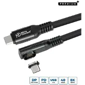 Microconnect MC-LS-USB4CC2.0-A, 2 m, USB C, USB C, USB4 Gen 3x2, Schwarz