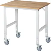 RAU Arbeitstisch 1000x800x910-1230 fahrbar B-Platte 25mm l.gr
