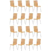 CLP 16er Set Besucherstuhl Pepe Metallgestell natur