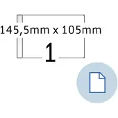 Herma Blattetiketten 8492, permanenthaftend, bedruckbar, B 143,5 x H 105 mm, Papier, weiß, 2000 Stück/2000 Blatt