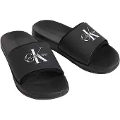 Calvin Klein Essential Slide Rubber Neo Triple Black Größe: 45 | Flip-Flops Outlet | Herren | Schwarz
