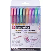 Sakura NEU! Gelly Roll Gold and Silver Shadow Outline 10er Set