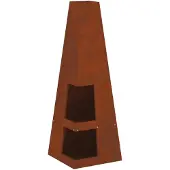 vidaXL Feuerstelle Braun 50 x 50 x 100 cm Wetterfeststahl